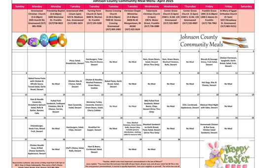 Image for Johnson County Free Meal Guide - April 2025